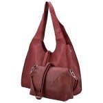 Trendy dámský koženkový set kabelek Winona, vínový