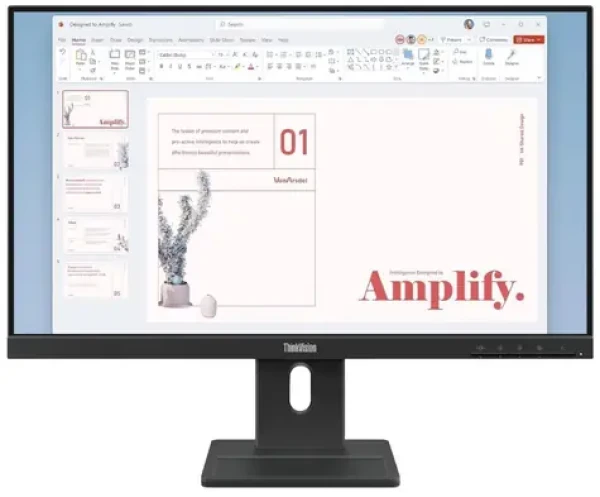 24" Lenovo ThinkVision E24-40 / IPS / 16:9 / 1920x1080 / 250cd-m2 / 1300:1 /6ms / VGA / DP / HDMI / Pivot / VESA (64BAMAT1EU)