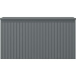 MEXEN/S - Rivel koupelnová skříňka pod umyvadlo 90 cm s deskou, 1 šuplík, reliéf , grafit mat 91A20-09047-1-BFC66