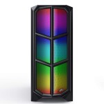 EVOLVEO Functio 3 černá / ATX / 1x USB 3.0 + 2x USB 2.0 / 1x 120 mm / bez zdroje / průhledná bočnice / RGB (CAEFUNCTIO3)