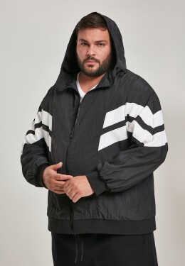 Crinkle Panel Track Jacket blk/wht