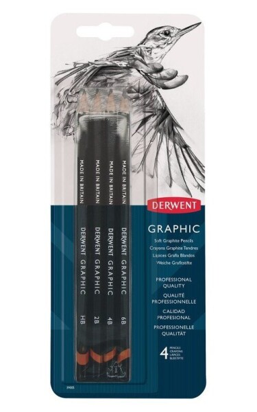 Sada grafit. tužek 4ks GRAPHIC - SOFT BLISTER