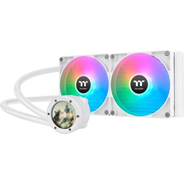 THERMALTAKE TH280 V2 Ultra ARGB bílá / AIO vodní chladič CPU / 2x 140 mm / 1800 RPM @ 34.7 dB / 84.32 CFM (CL-W406-PL14SW-A)