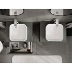 MEXEN/S - Rivel koupelnová skříňka pod umyvadlo 60 cm s deskou, 2 zásuvky, reliéf , grafit mat 91A20-06047-2-BFFC66