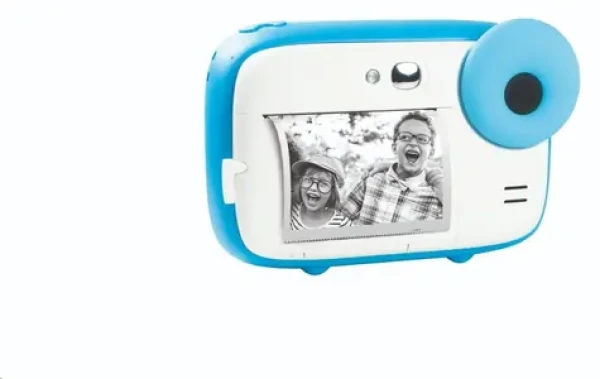 AgfaPhoto Realikids Instant Cam modrá / Digitální fotoaparát / Okamžitý tisk / 2,4" LCD / 10 Mpx / microSD (AGKCMRKINSTLA)