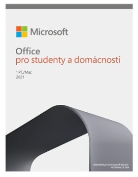 Microsoft Office 2021 pro domácnosti a studenty CZ - EL / PC Mac / 64 bit / Bez média / Elektronická licence (79G-05339)