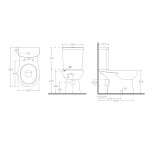 SAPHO - KAIRO WC kombi, zadní odpad, bílá PC105