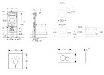 GEBERIT - Duofix Set předstěnové instalace, klozetu Oudee a sedátka softclose, tlačítko Sigma01, lesklý chrom SANI11CA1100B