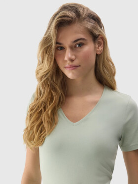 Dámské hladké tričko organickou bavlnou 4F zelené