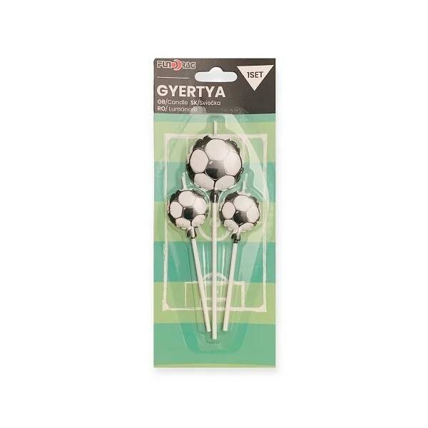 Dortisimo Svíčky Fotbalové míče balónky (3 ks)