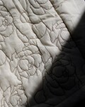 Humdakin Prošívaná maxi taška z organické bavlny Light Stone/ Peony, krémová barva, textil