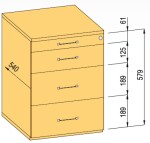 BBP Orga Aer K4 540 :: celovýsuv-tlumení-kov (158529)