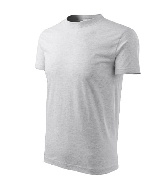 Classic tričko unisex světle šedý melír 3XL