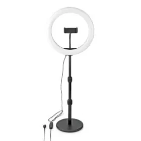 Nedis Kruhové Světlo černá / 10 inch / 120 LED's / 2700 - 6700 K / Desktop (RLSTND200BK)