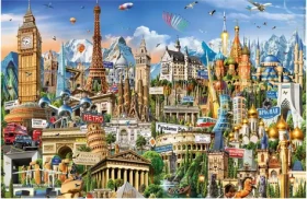 EDUCA Miniaturní puzzle Symboly Evropy