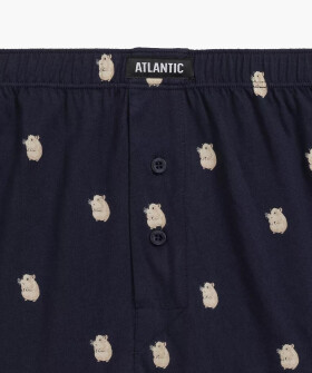 Boxerky Atlantic 2MBH-003 A'2 S-2XL tmavě modrá a smaragdová M