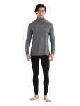 Pánské merino tričko s dlouhým rukávem ICEBREAKER Mens 260 Tech LS Half Zip, Gritstone Heather velikost: XL