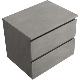 CERANO - Koupelnová skříňka Carole + deska pod umyvadlo Navira Slim - 18 mm - betonově šedá - 60x49,8x46 CER-8050BD82985