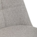 Židle jídelní, krémová látka, 360° otočný mechanismus, černý matný lak, kovové nohy