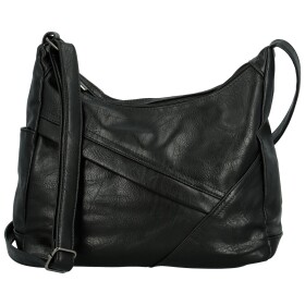 Trendy dámská koženková crossbody kabelka Riva, černá