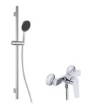 Kielle - Nefia Sprchový set s baterií, tyčí, hadicí a sprchovou hlavicí EcoSpare, chrom 20627SN30