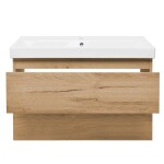 Koupelnová skříňka 2 zásuvková s umyvadlem SAT B-Way 99x50x45 cm dub mat BWAY2100OAKU1BI BWAY2100OAKU1BI