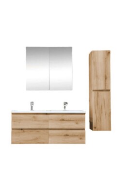 Koupelnová skříňka s umyvadlem SAT B-Way 119x50x45 cm dub mat KSETBWAY24 KSETBWAY24