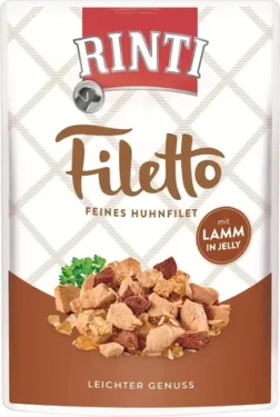 Finnern Rinti Filetto kuře a jehně v želé 100g / Kapsička pro psy (4000158954060)