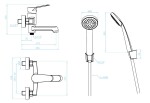 Kuchinox - ATEZ nástěnná vanová baterie s příslušenstvím, chrom BTK_011D