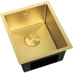MEXEN - Trixo ocelový dřez 1-bowl 370 x 440 mm, zlatá 6412371000-55