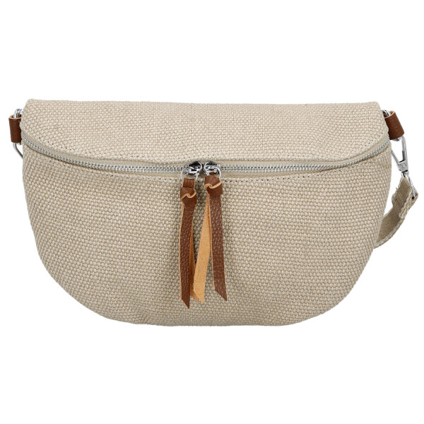 Trendy dámská textilní ledvinka Ayana, tmavě béžová