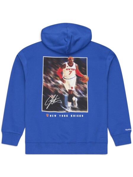 Mitchell & Ness Pánská mikina New York Knicks NBA Carmelo Anthony Player Photo Hoodie Velikost: L