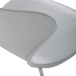 Židle jídelní, šedý plast, čtyřnohá kvová podnož