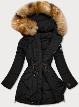 Černá oboustranná dámská zimní bunda (M-210A5) odcienie czerni