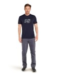 Pánské merino tričko s krátkým rukávem ICEBREAKER Mens 150 Tech Lite SS Tee Van Life, Midnight Navy velikost: L