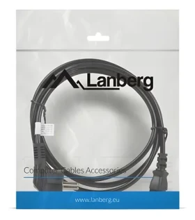 Lanberg CA-C13C-11CC-0018-BK černá / Napájecí kabel / C13 90° / CEE7/7 / 1,8 m (CA-C13C-11CC-0018-BK)