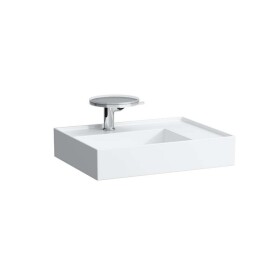 Laufen - Kartell Umyvadlo 60x46 cm, otvor pro baterii, SaphirKeramik, bílá H8103340001041