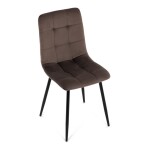 Jídelní židle, hnědá, sametová látka, CT-281 BR4