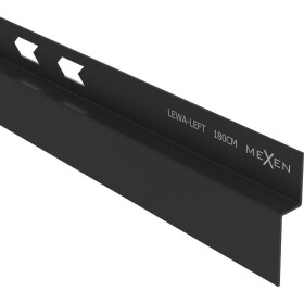 MEXEN - Line-B spádová lišta nástěnná 180 cm levá, černá 187002180L