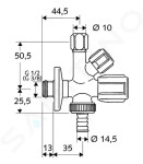 SCHELL - Comfort Kombinovaný rohový ventil, chrom 035510699