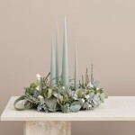 Ester & erik Svíčka Cone 37 cm – 67 Jade Stone, zelená barva, vosk