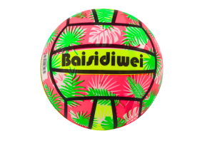 Mamido Gumový míč s listy 24 cm růžový
