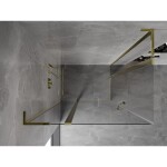 MEXEN/S - Mist L Duo sprchový kout dveře křídlové 95 x 90, transparent, zlato 8A4L-095-090-50-00