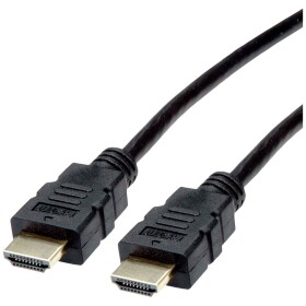 Roline HDMI kabel Zástrčka HDMI-A, Zástrčka HDMI-A 1.00 m černá 11.04.5930 4K UHD, stíněný HDMI kabel