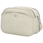 Trendy dámská koženková crossbody kabelka Willa, krémová