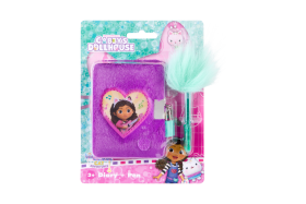 Plyšový denník Gábinčin kouzelný domeček se zámečkem a chlupatým perem