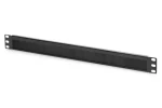 DIGITUS 19" panel pro správu kabelů černý / Rack příslušenství / 1U / otevřený kartáčový design (DN-97661)