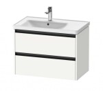 DURAVIT - Ketho.2 Umyvadlová skříňka 55x78x46 cm, 2 zásuvky, matná bílá K25285018180000