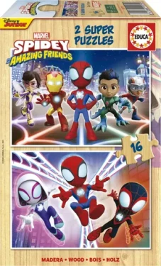 EDUCA Dřevěné puzzle Spidey a jeho úžasní přátelé