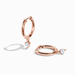 Royal Fashion náušnice 18k zlato Vermeil MOON-ED-11-ROSEGOLD